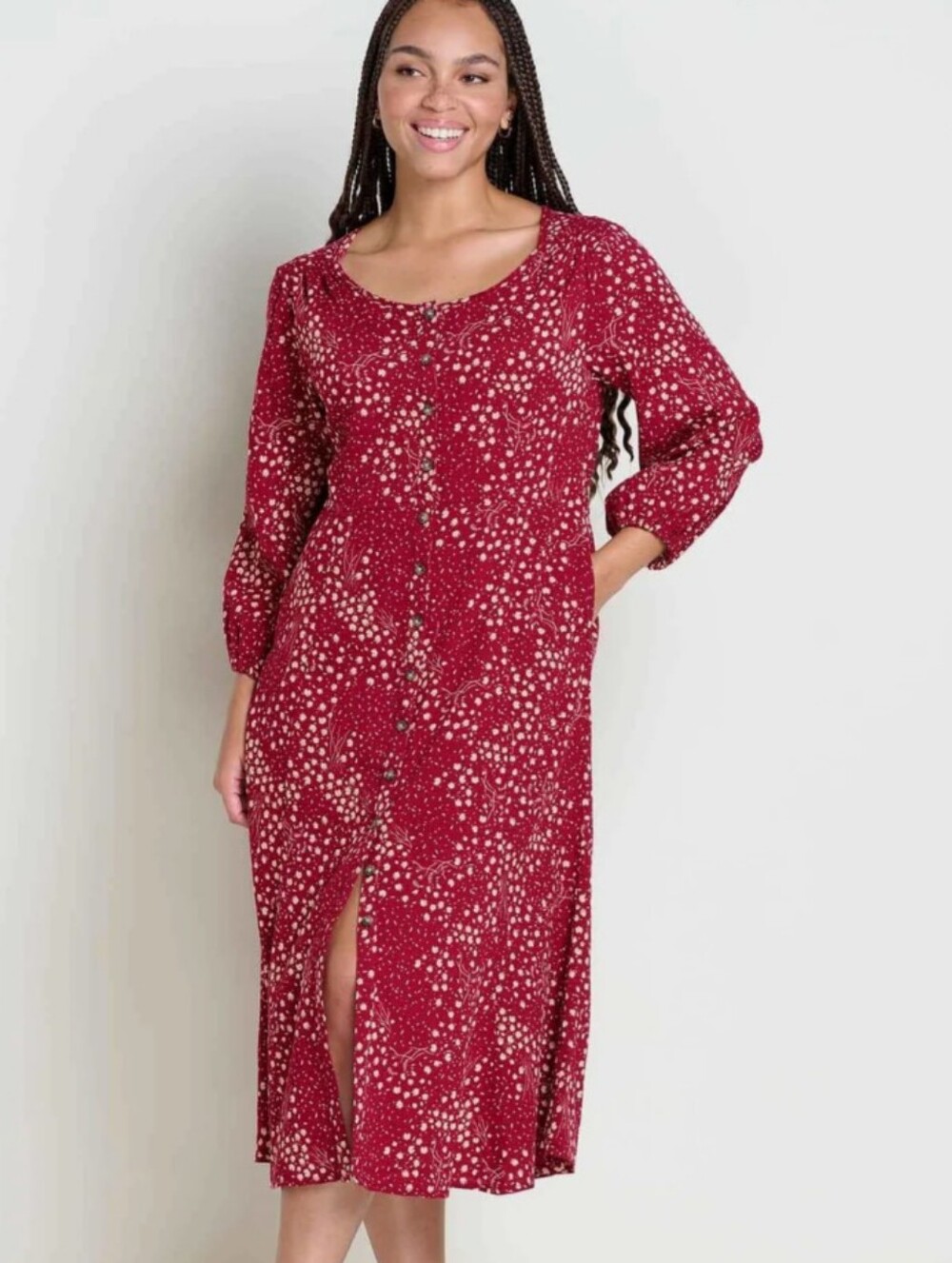 Toad & Co Manzana Paneled Midi Dress - Size Small
